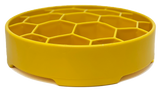 SodaPup - Honeycomb Design eBowl Enrichment Slow Feeder Bowl for Dogs: Yellow SodaPup