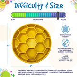 SodaPup - Honeycomb Design eBowl Enrichment Slow Feeder Bowl for Dogs: Yellow SodaPup