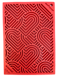 SodaPup - Heart Design "Love" Emat Enrichment Lick Mat - Red - Large SodaPup