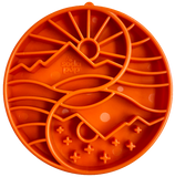 SodaPup - Yin Yang Design Shallow eTray Enrichment Slow Feeder Tray for Dogs: Orange SodaPup