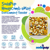 Honeycomb Design Emat Enrichment Licking Mat - Yellow - Large SodaPup