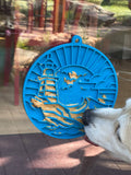 SodaPup - Lighthouse eMat Enrichment Lick Mat With Suction Cups: Sea Foam Blue SodaPup