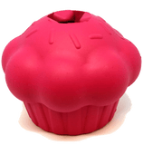 SodaPup - Cupcake Durable Rubber Chew Toy & Treat Dispenser - Pink: Large Cup Cake Toy SodaPup