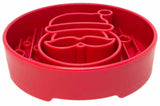 SodaPup - Santa Design eBowl Enrichment Slow Feeder Bowl for Dogs: Santa eBowl - red SodaPup