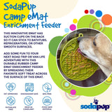 SodaPup - Camp eMat Enrichment Lick Mat With Suction Cups: Green SodaPup