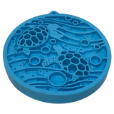 SodaPup - Turtle emat-mini Enrichment Lick Mat With Suction Cups: Blue SodaPup