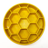 SodaPup - Honeycomb Design eBowl Enrichment Slow Feeder Bowl for Dogs: Yellow SodaPup