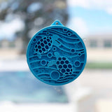 SodaPup - Turtle emat-mini Enrichment Lick Mat With Suction Cups: Blue SodaPup