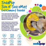SodaPup - Sun n' Sea eMat Enrichment Lick Mat With Suction Cups: Yellow SodaPup