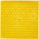 Honeycomb Design Emat Enrichment Licking Mat - Yellow - Large SodaPup