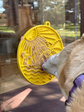 SodaPup - Sun n' Sea eMat Enrichment Lick Mat With Suction Cups: Yellow SodaPup