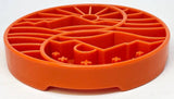 SodaPup - Yin Yang Design Shallow eTray Enrichment Slow Feeder Tray for Dogs: Orange SodaPup