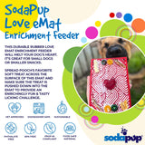SodaPup - Heart Design "Love" Emat Enrichment Lick Mat - Red - Large SodaPup