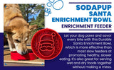 SodaPup - Santa Design eBowl Enrichment Slow Feeder Bowl for Dogs: Santa eBowl - red SodaPup