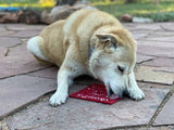 SodaPup - Heart Design "Love" Emat Enrichment Lick Mat - Red - Large SodaPup