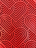 SodaPup - Heart Design "Love" Emat Enrichment Lick Mat - Red - Large SodaPup
