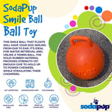SodaPup - Smile Ball Durable Synthetic Rubber Chew & Retrieving Ball SodaPup