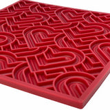 SodaPup - Heart Design "Love" Emat Enrichment Lick Mat - Red - Large SodaPup