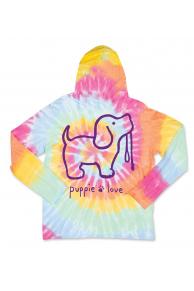 Bright Tye-Dye Puppie Love Hoodie