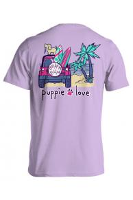 Beach Bum Purple Short-Sleeved Puppie Love Shirt
