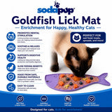 SodaPup Dog Toys - Goldfish emat - Small Enrichment Lick Mat for Cats | SodaPup: Goldfish emat - pastel purple SodaPup Dog Toys