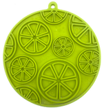 SodaPup Dog Toys - Citrus Design eMat Enrichment Lick Mat With Suction Cups: Lime Green Citrus emat SodaPup Dog Toys