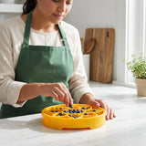 SodaPup Dog Toys - Sunflower Softie eTray Slow Feeder Dog Bowl | Soft Shallow Lick Mat | Yellow & Purple | USA Made: Yellow SodaPup Dog Toys