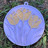 SodaPup Dog Toys - Tulip Design eMat Enrichment Lick Mat With Suction Cups: Pastel Purple Lotus emat SodaPup Dog Toys