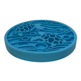 SodaPup - Turtle emat-mini Enrichment Lick Mat With Suction Cups: Blue