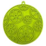 SodaPup Dog Toys - Citrus Design eMat Enrichment Lick Mat With Suction Cups: Lime Green Citrus emat SodaPup Dog Toys