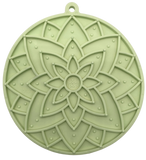 SodaPup Dog Toys - Lotus eMat Enrichment Lick Mat With Suction Cups: Light yellow SodaPup Dog Toys