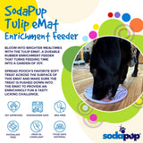 SodaPup Dog Toys - Tulip Design eMat Enrichment Lick Mat With Suction Cups: Pastel Purple Lotus emat SodaPup Dog Toys