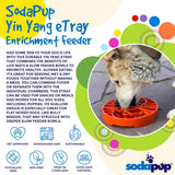 SodaPup - Yin Yang Design Shallow eTray Enrichment Slow Feeder Tray for Dogs: Green