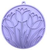 SodaPup Dog Toys - Tulip Design eMat Enrichment Lick Mat With Suction Cups: Pastel Purple Lotus emat SodaPup Dog Toys