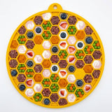 SodaPup Dog Toys - Honeycomb Design emat - Enrichment Lick Mat For Dogs and Cats - With Suction Cups | USA Made: Yellow Honeycomb emat - round SodaPup Dog Toys