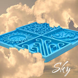 SodaPup - Sky Design eMat Enrichment Lick Mat: Light Blue Sky emat