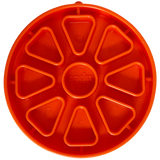 SodaPup Dog Toys - Citrus Softie eTray Shallow Slow Feeder Dog Bowl |  USA Made: Orange SodaPup Dog Toys