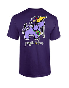 Purple Baltimore Mascot Short-Sleeved Puppie Love Shirt