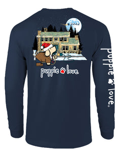 Tacky Christmas House Long Sleeved Shirt Puppie Love Shirt