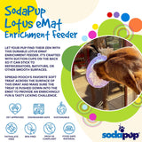 SodaPup - Lotus eMat Enrichment Lick Mat With Suction Cups: Light Green