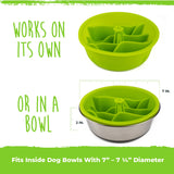 Slow Feed Dog Bowl Insert: Medium / Green