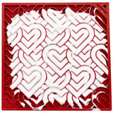SodaPup - Heart Design "Love" Emat Enrichment Lick Mat - Red - Large