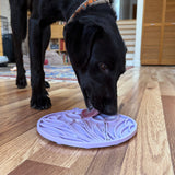 SodaPup Dog Toys - Tulip Design eMat Enrichment Lick Mat With Suction Cups: Pastel Purple Lotus emat SodaPup Dog Toys