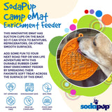 SodaPup - Camp eMat Enrichment Lick Mat With Suction Cups: Orange Camp E-Mat
