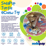 SodaPup Dog Toys - Turtle Durable Nylon Chew and Enrichment Toy: Turtle Nylon Toy - Brown SodaPup Dog Toys
