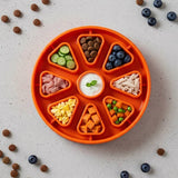 SodaPup Dog Toys - Citrus Softie eTray Shallow Slow Feeder Dog Bowl |  USA Made: Orange SodaPup Dog Toys