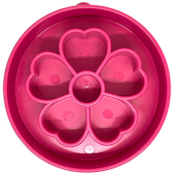 SodaPup - Flower Design eBowl Enrichment Slow Feeder Bowl for Dogs: Flower Bowl - Pink