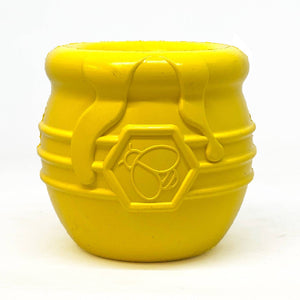 Large Honey Pot Durable Rubber Treat Dispenser & Enrichment